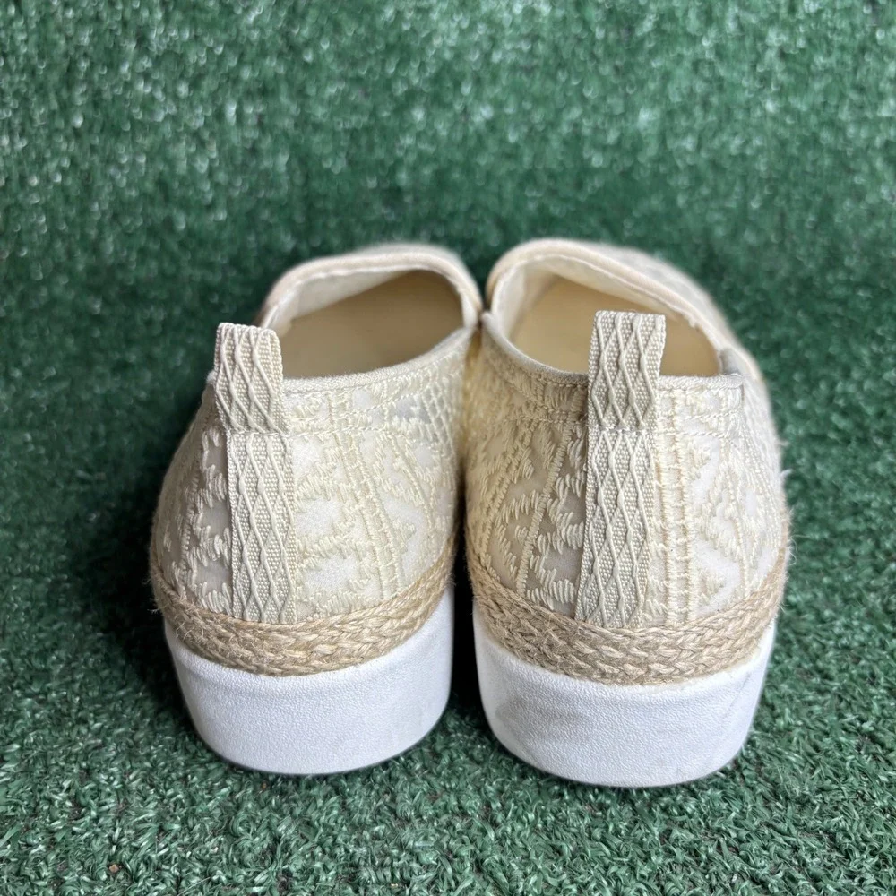 Skechers BOBS Flexpadrille Hi-Crisp‎ Meadow Espadrille Slip On Natural Womens 8